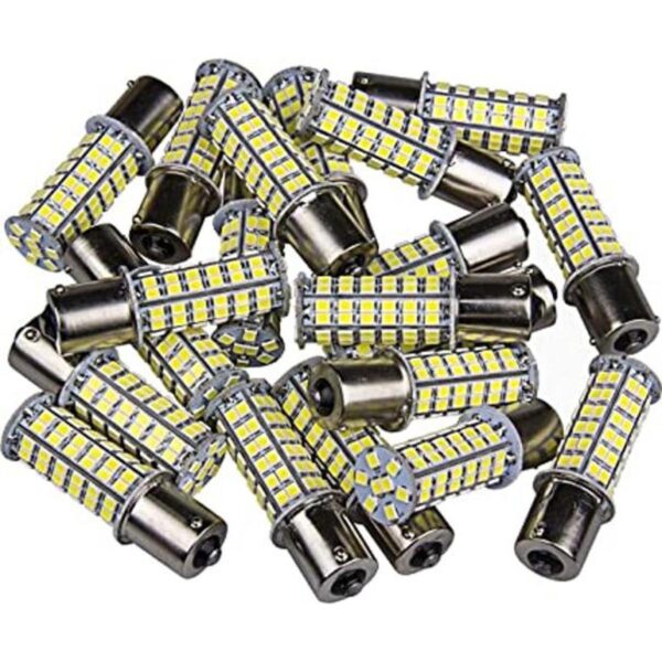 10 focos de luz blanca cálida BA15S 1156 68 SMD 2835 LED_1