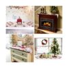 OurWarm Camino de mesa bordados de Navidad con hojas de