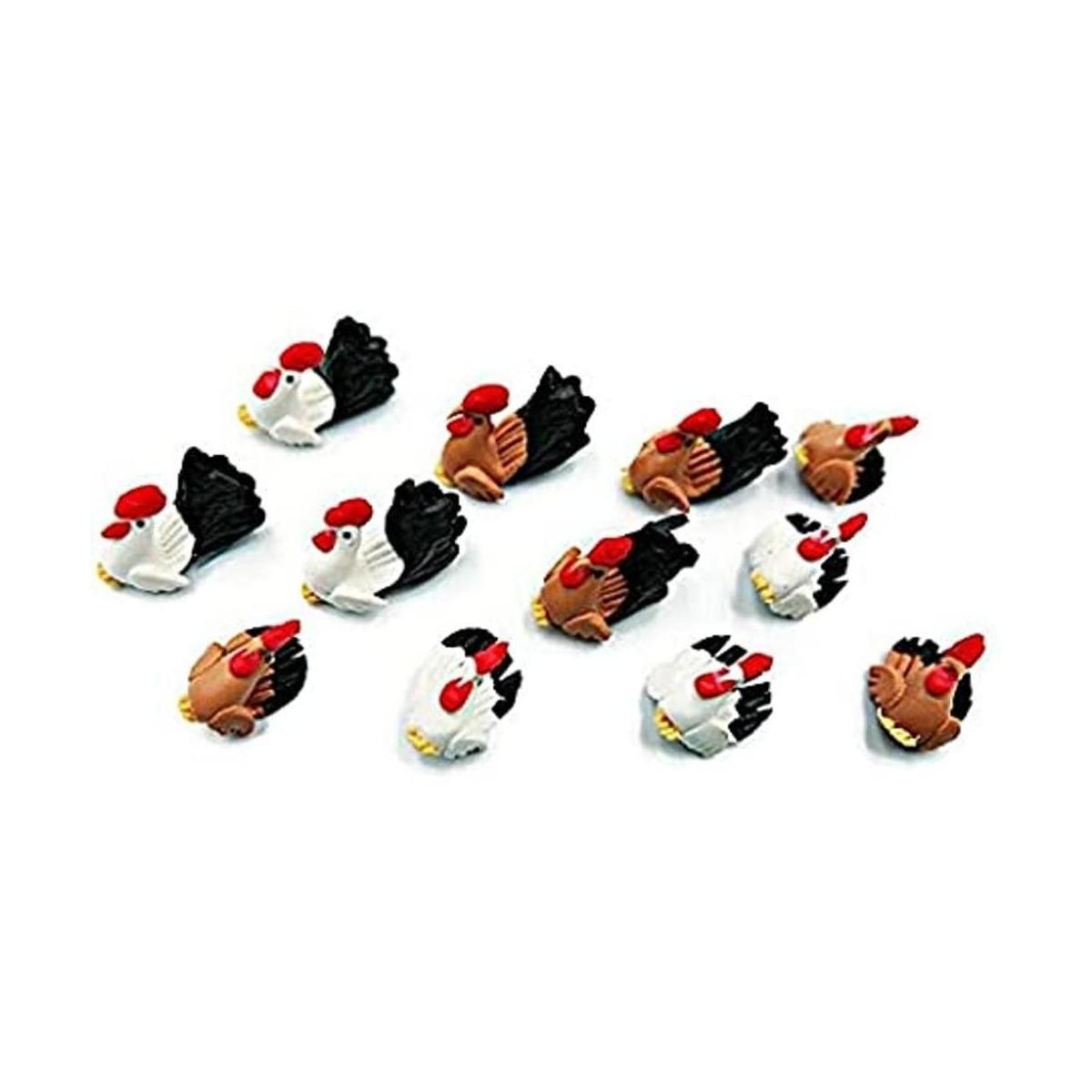 Lote de 12 colores mixtos de 12 animales miniatura de