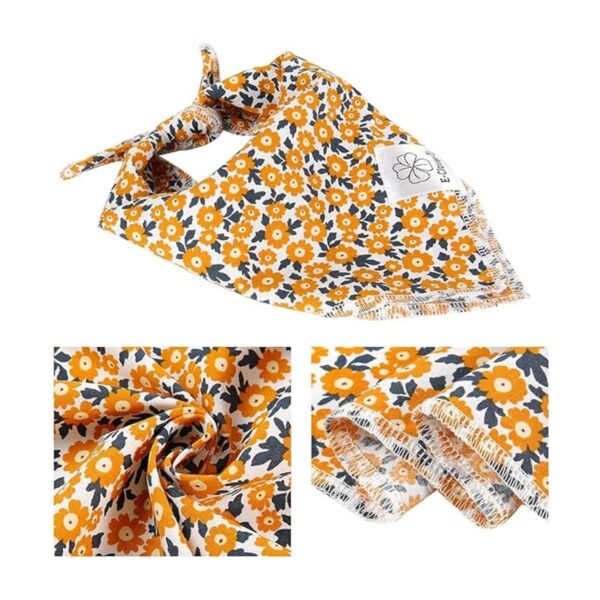 Bandanas para perros y coleteros a juego con flores y_5