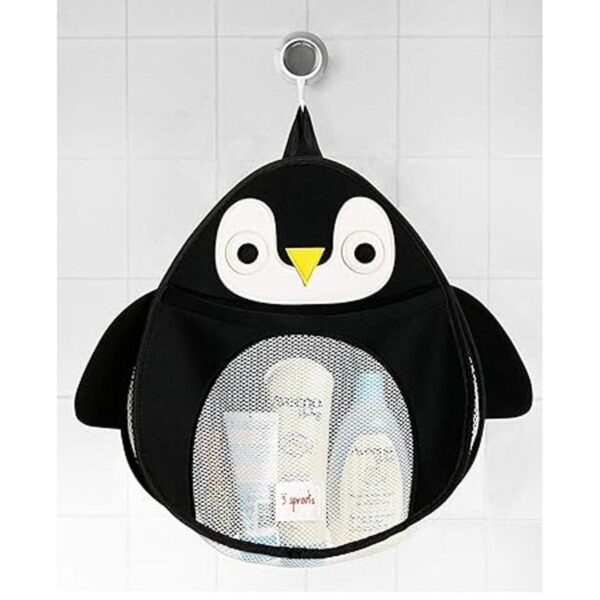 3 Sprouts Organizador para ducha bebé y juguetes pingino_2