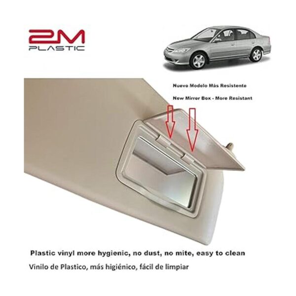 Visera solar para Honda Civic 2001 2002 2003 2004 2005_3