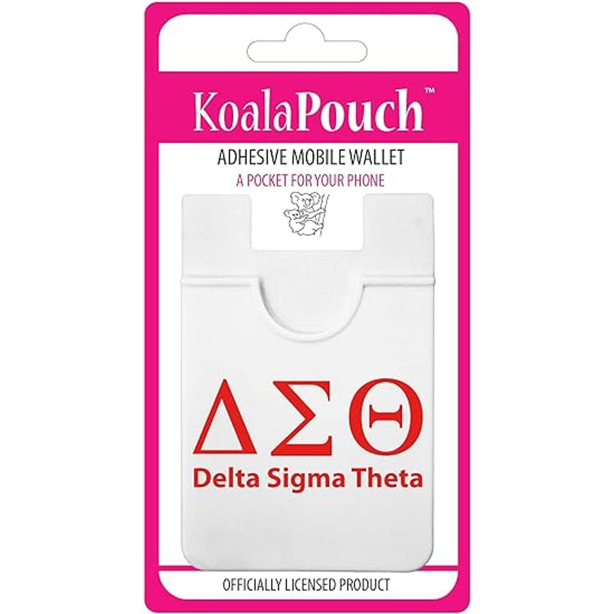 Delta Sigma Theta Koala Pouch Cartera adhesiva para