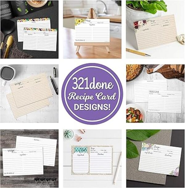 321Done Tarjetas de recetas diseño de garabatos color_6