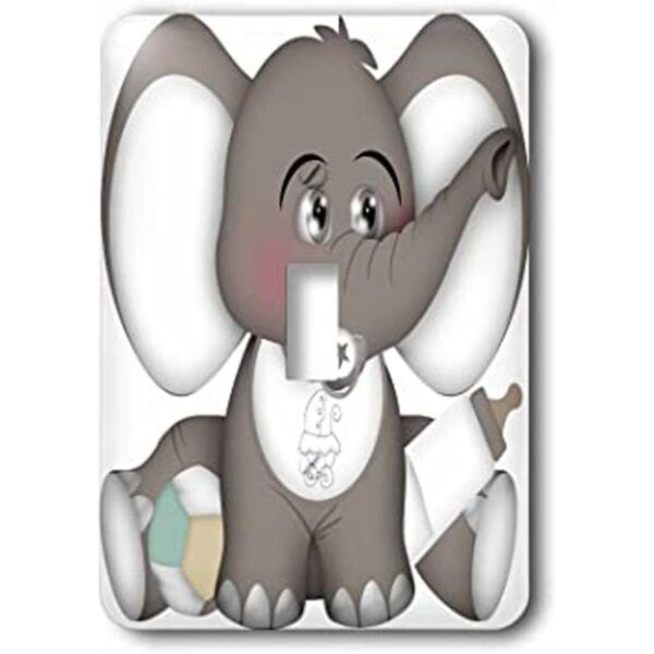 3dRose lsp2225841 Elefante para bebé con chupete_1