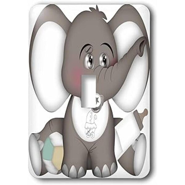 3dRose lsp2225841 Elefante para bebé con chupete_2