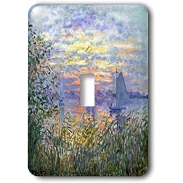 3dRose lsp2038711 Impresión De Monet Pintura Atardecer_1