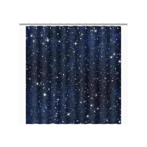 BIYSUC Cortina de ducha con diseño de estrellas de cielo_1