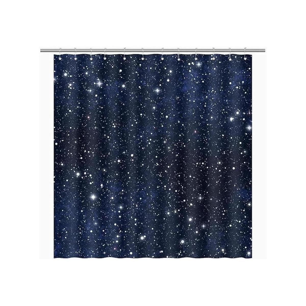 BIYSUC Cortina de ducha con diseño de estrellas de cielo