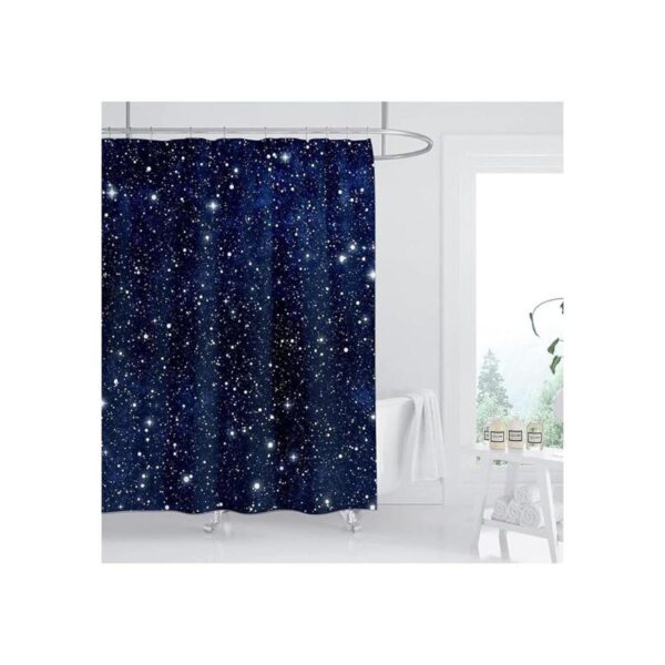 BIYSUC Cortina de ducha con diseño de estrellas de cielo_3