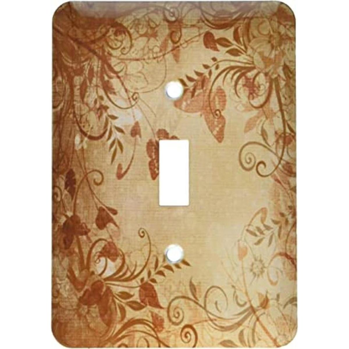 3dRose LSP 184664 1 Pretty damasco Floral acentuado