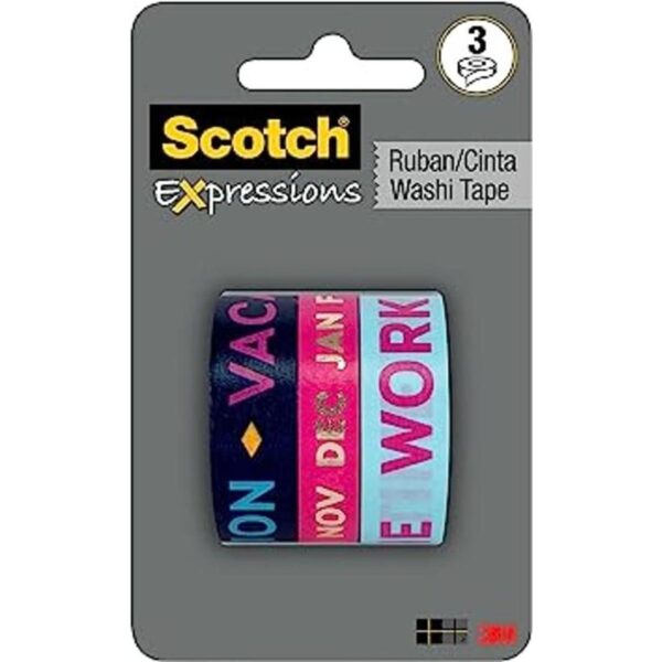 Scotch Expressions Washi Cinta adhesiva 3 unidades_1