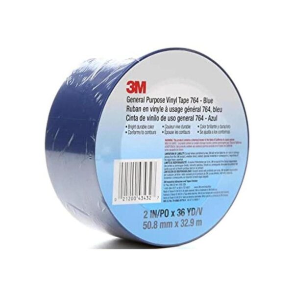 3M Cinta de vinilo 764 uso general 2 x 36 yardas azul_1