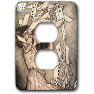 3dRose lsp993196 Vintage Alicia in Wonderland Cubierta_1