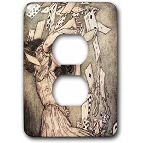 3dRose lsp993196 Vintage Alicia in Wonderland Cubierta_1