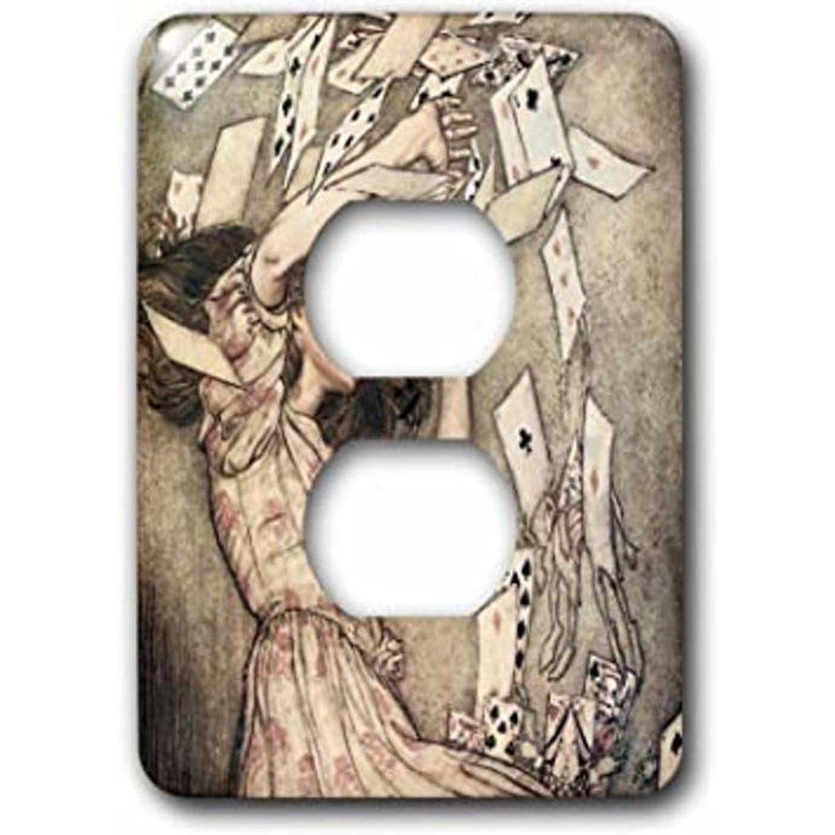 3dRose lsp993196 Vintage Alicia in Wonderland Cubierta