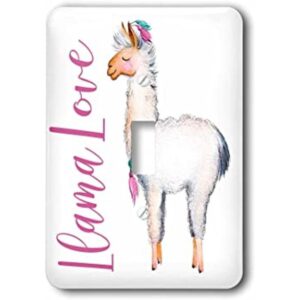 3dRose LSP 254946 1 lindo acuarela palabras llama love_1