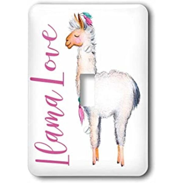 3dRose LSP 254946 1 lindo acuarela palabras llama love_1