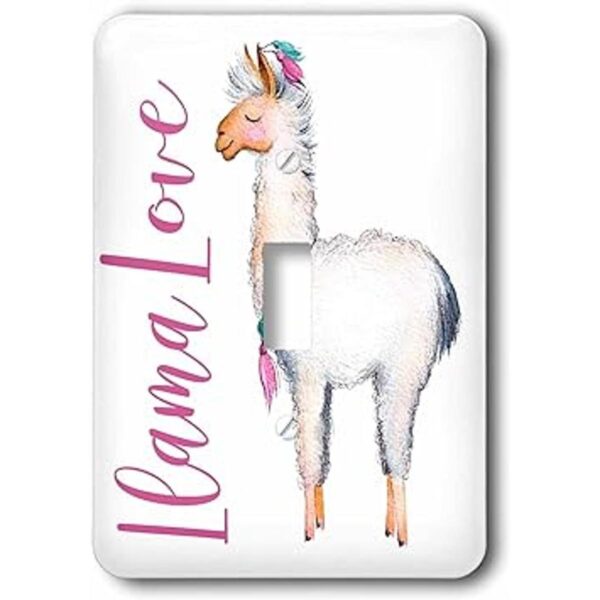3dRose LSP 254946 1 lindo acuarela palabras llama love_2