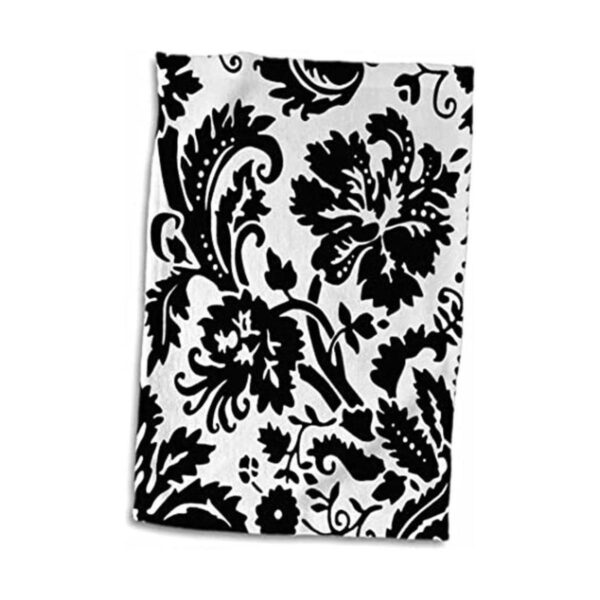 3D rosa blanco damasco con estampado grande negro elegante_1