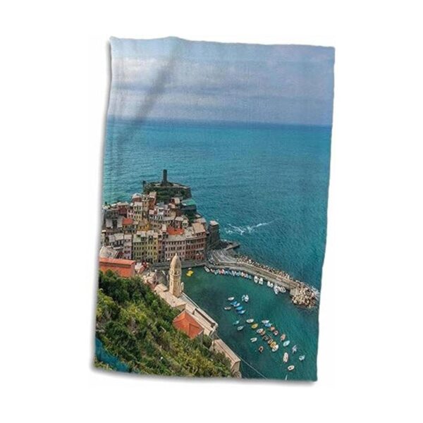 3D Rose ItalyCinque TerreVernazza Toalla de mano 15.0 x_2