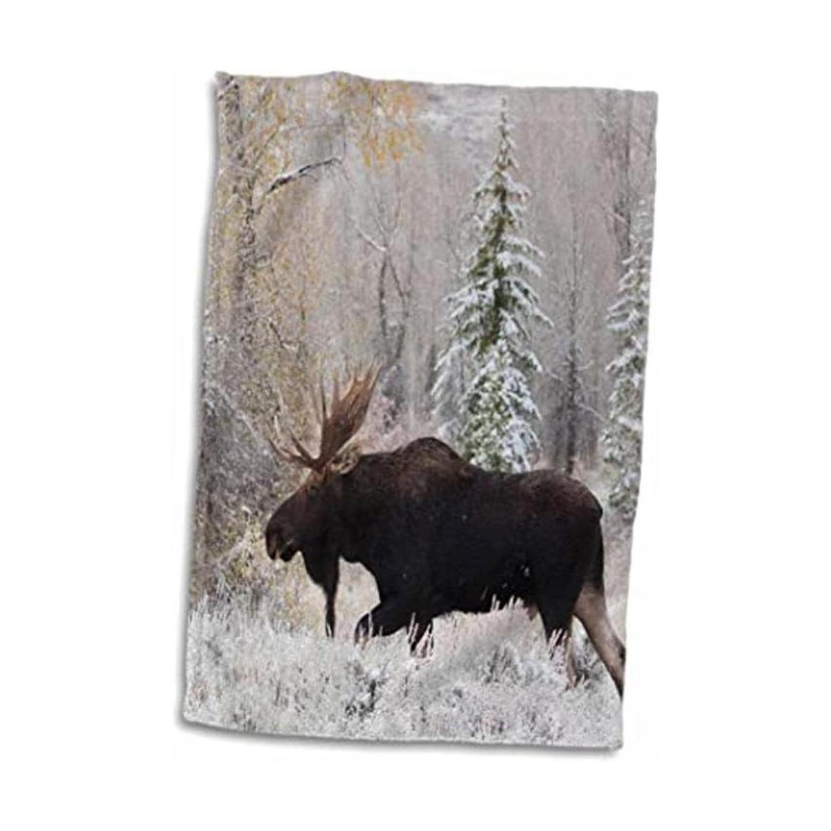 3D Rose Shiras Bull MooseAutumn Toalla de mano para