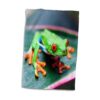 Toalla de mano con diseño de rana en hoja de Costa Rica_1