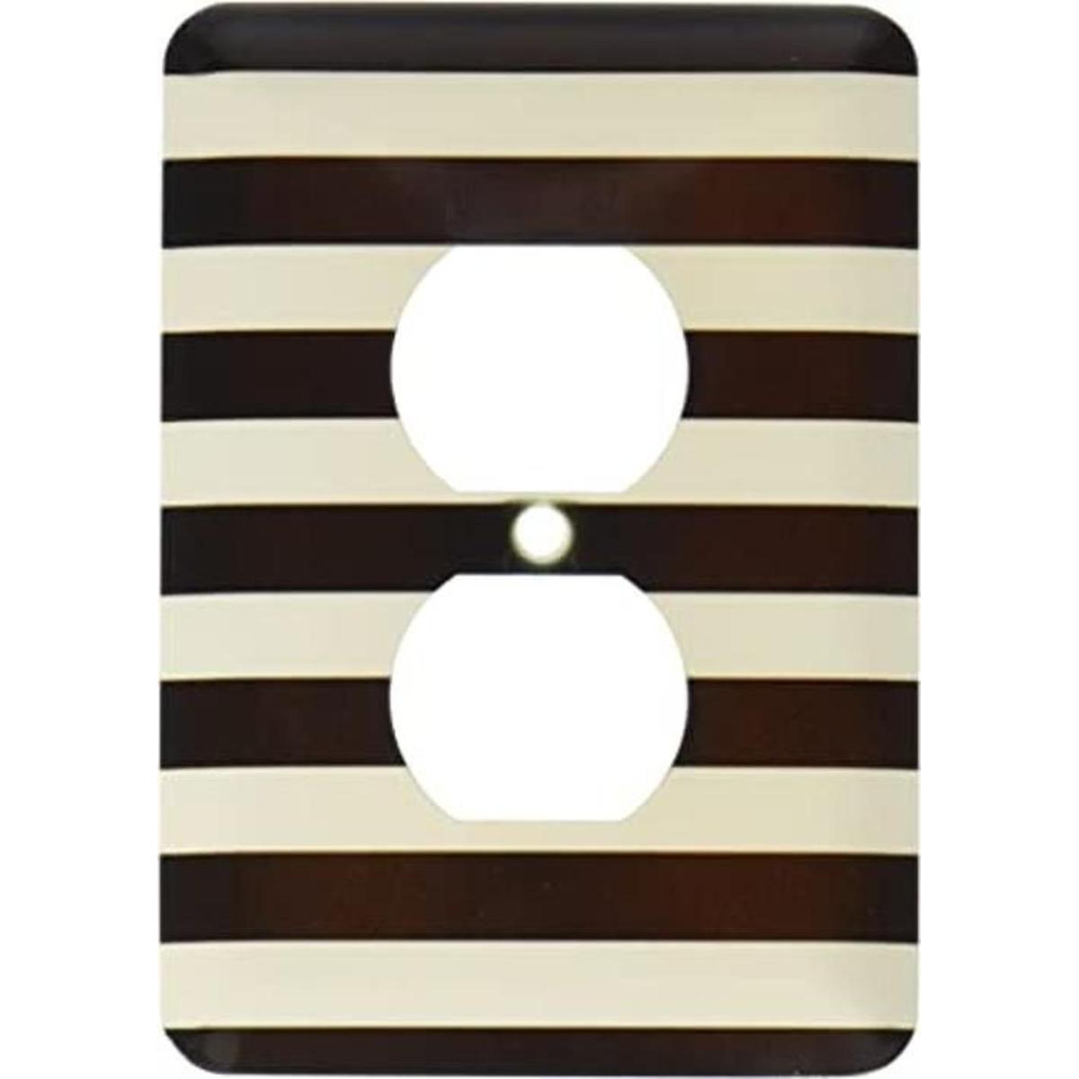 3dRose lsp566636 Elegante Contemporáneo Rayas Negro Y