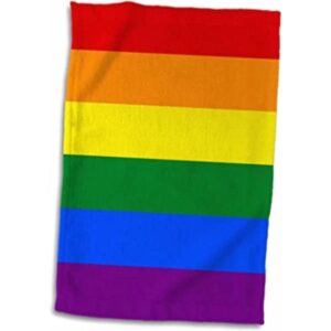 Toalla de desfile con diseño de bandera de arco iris_1