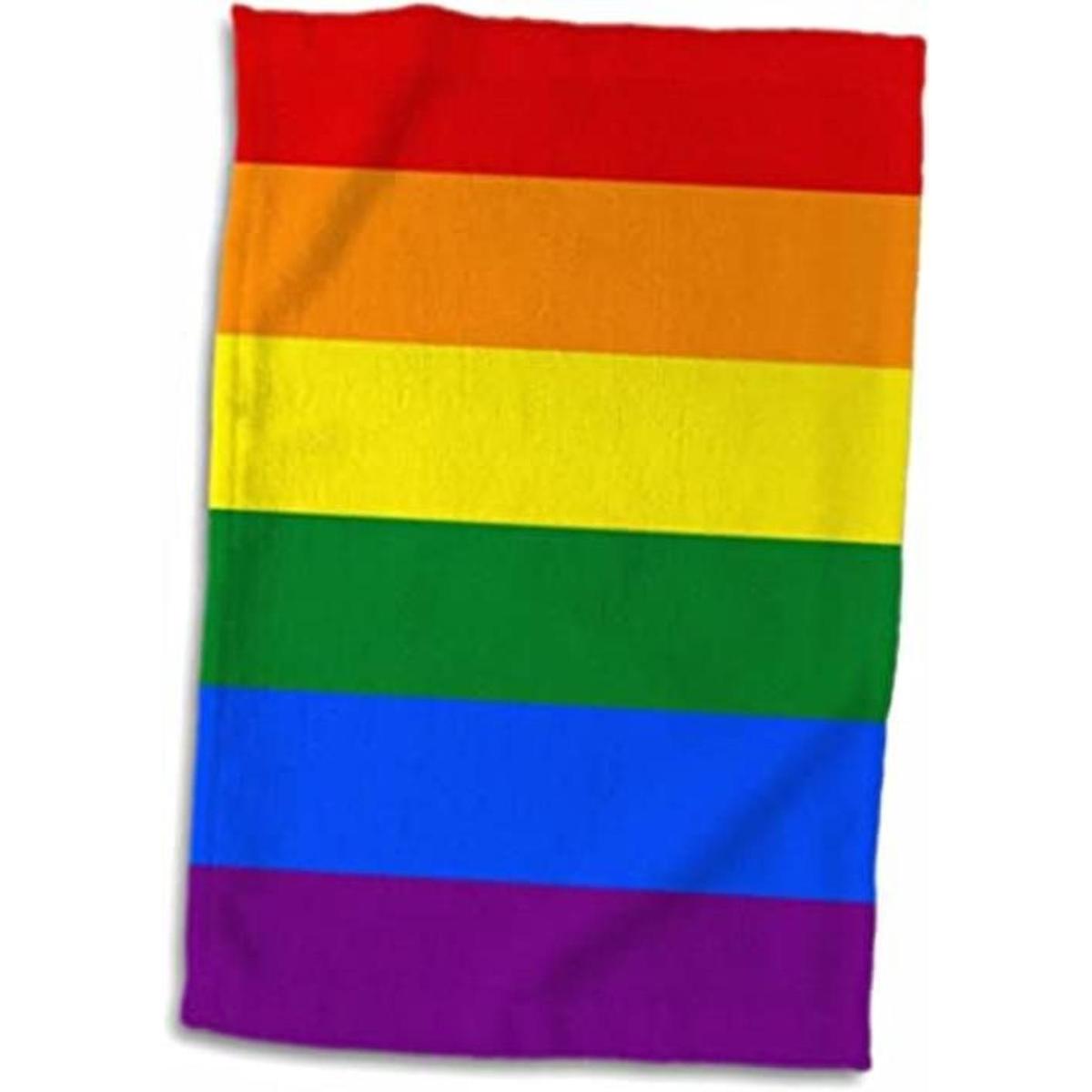 Toalla de desfile con diseño de bandera de arco iris