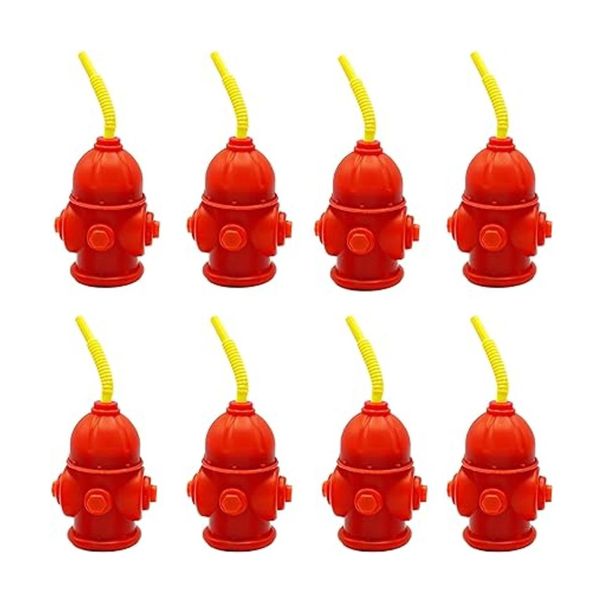 4Es Novelty Tazas de paja con tapas paquete de 10 de