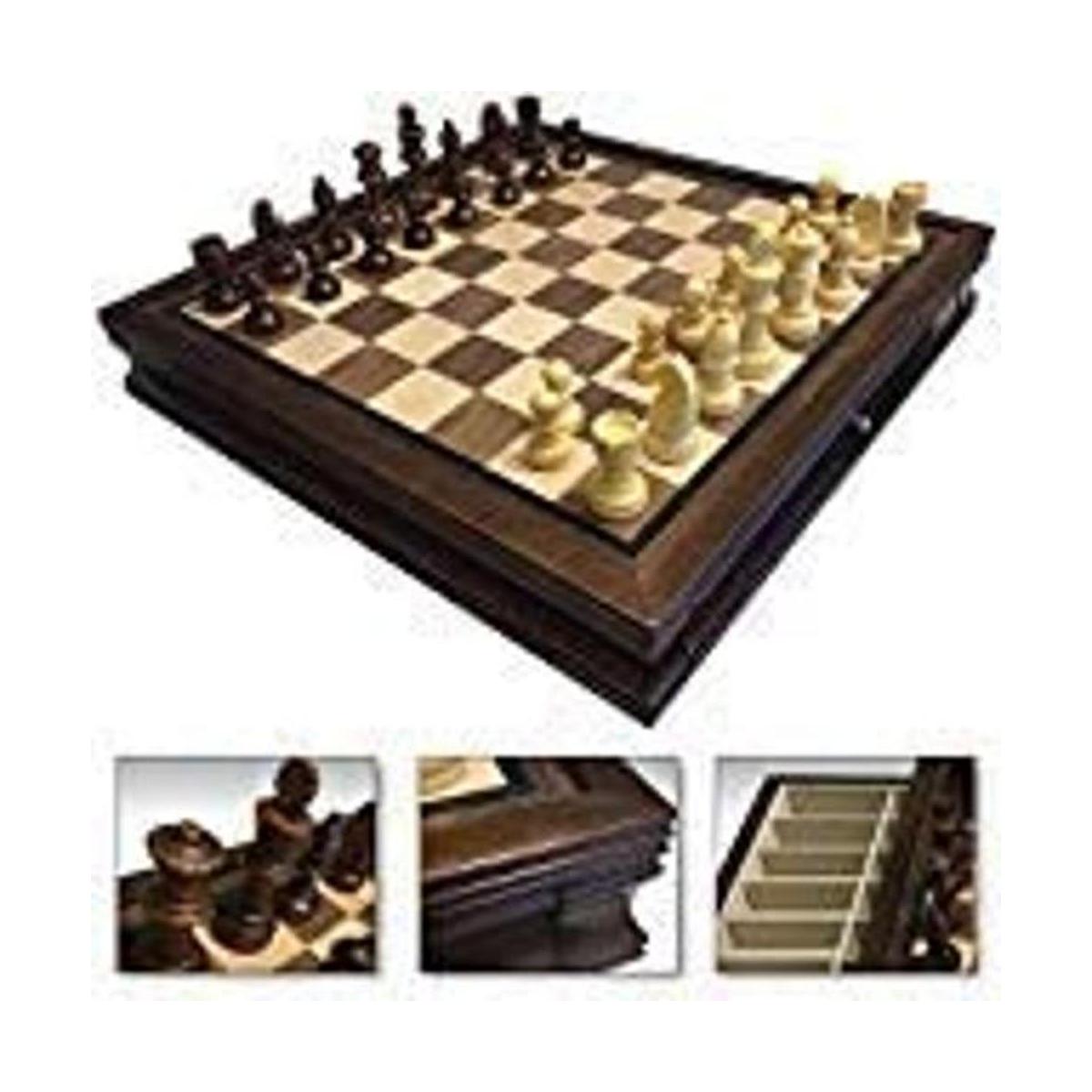 Juego de mesa de ajedrez grande de 19 con piezas de