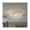 Maxax Lámpara de araña de cristal de 4 luces moderna