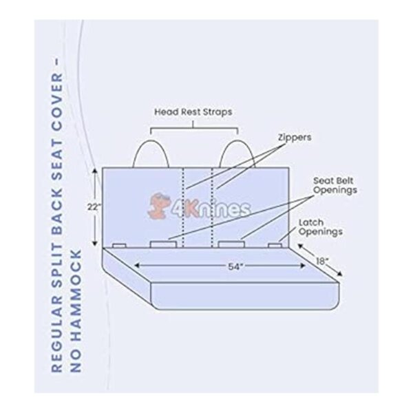 4Knines Funda de asiento para perro sin hamaca 6040_4
