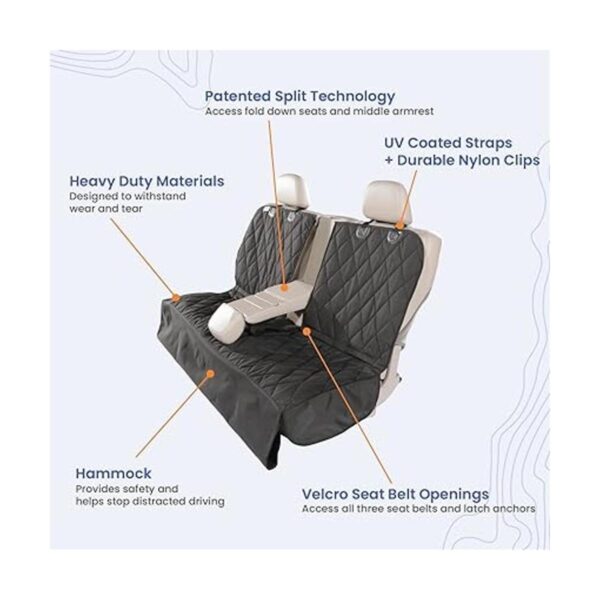 4Knines Crew Cab Funda para asiento trasero con hamaca_6