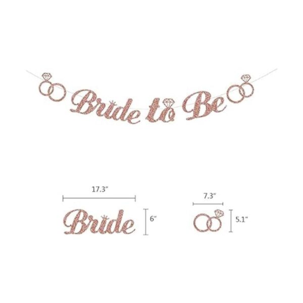 Pancarta de novia de oro rosa con purpurina para_2