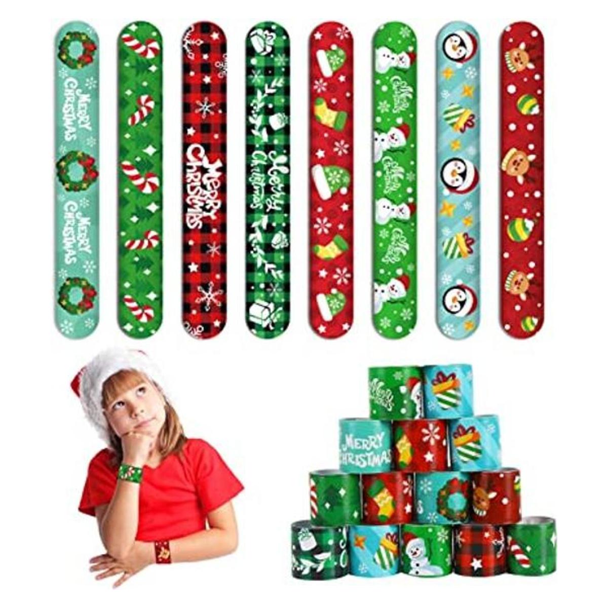 CCINEE 48 pulseras de Navidad pulseras de bofetada de