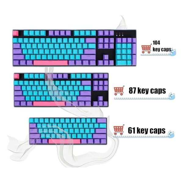 Ussixchare Teclas PBT retroiluminadas para teclado de