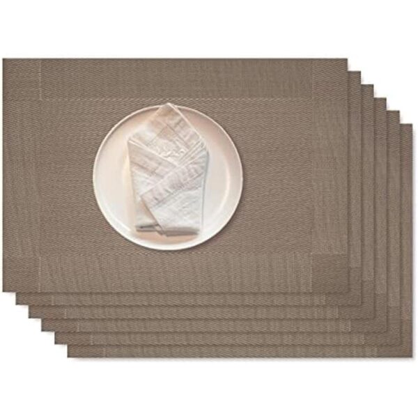 Juego de 6 manteles individuales de PVC resistentes al_2