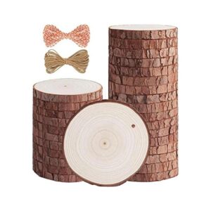 5ARTH Rebanadas de madera natural 30 piezas de 3.1 a 3.5_1