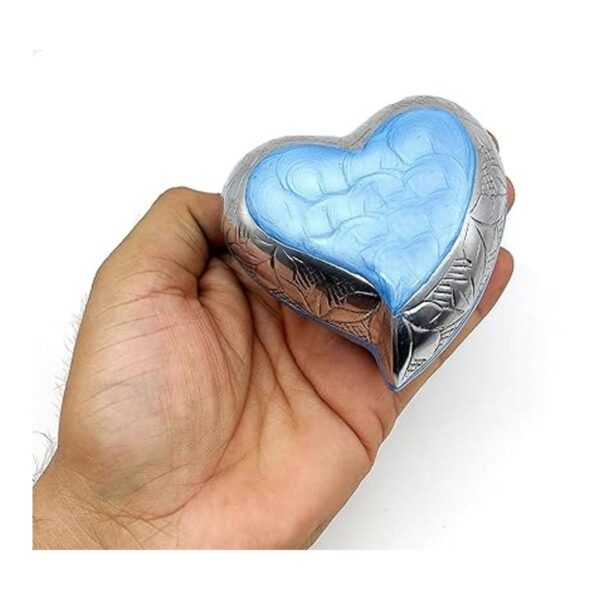 Urna de recuerdo de corazón azul cielo Mini urna de