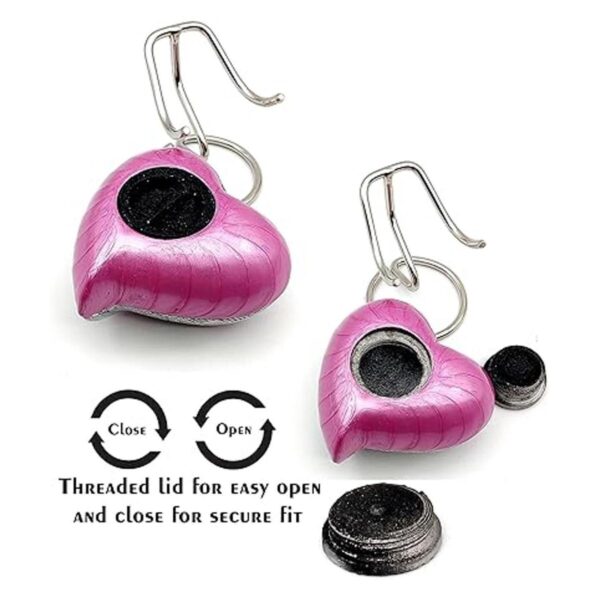 Urna de recuerdo de corazón rosa mini urna de ceniza_6