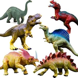 Juego de 6 juguetes de figuras de dinosaurio realistas de_1