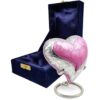 Urna de recuerdo de corazón rosa mini urna de ceniza_3