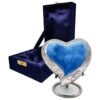 Urna de recuerdo de corazón azul cielo Mini urna de