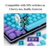 Ussixchare Keycaps Juego de teclas PBT con