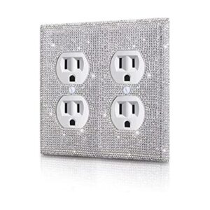 Gaocai Platos de pared plateados brillantes con diamantes_1
