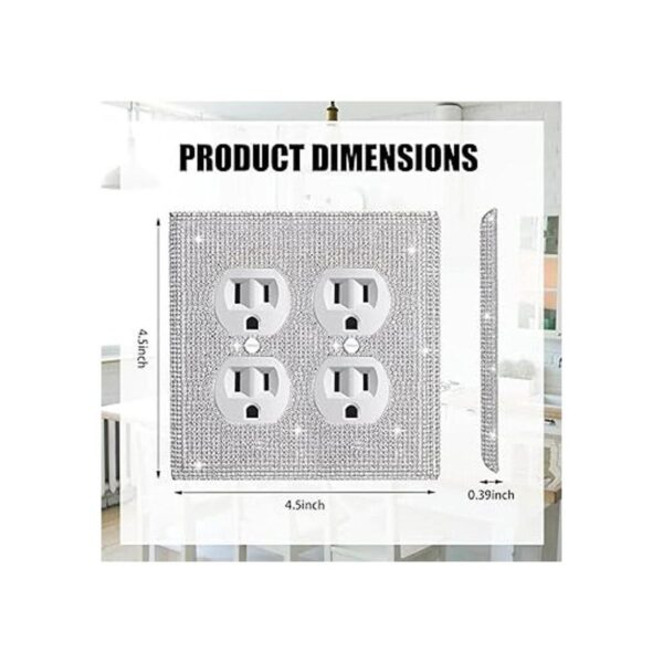 Gaocai Platos de pared plateados brillantes con diamantes_2