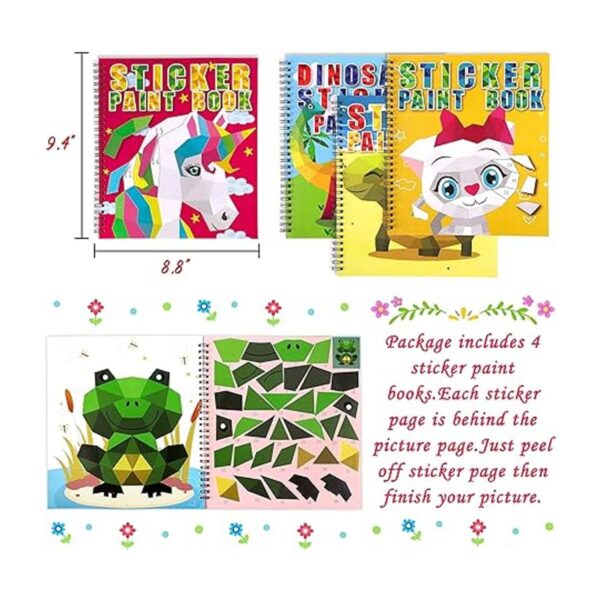 4 libros de pintura para manualidades para niños de 4 a 8