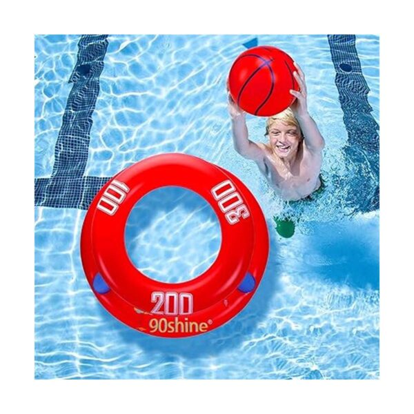 Juego de juguetes de piscina Aro de baloncesto flotante_6